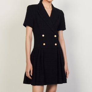 Sandro Tweed Coat Dress
